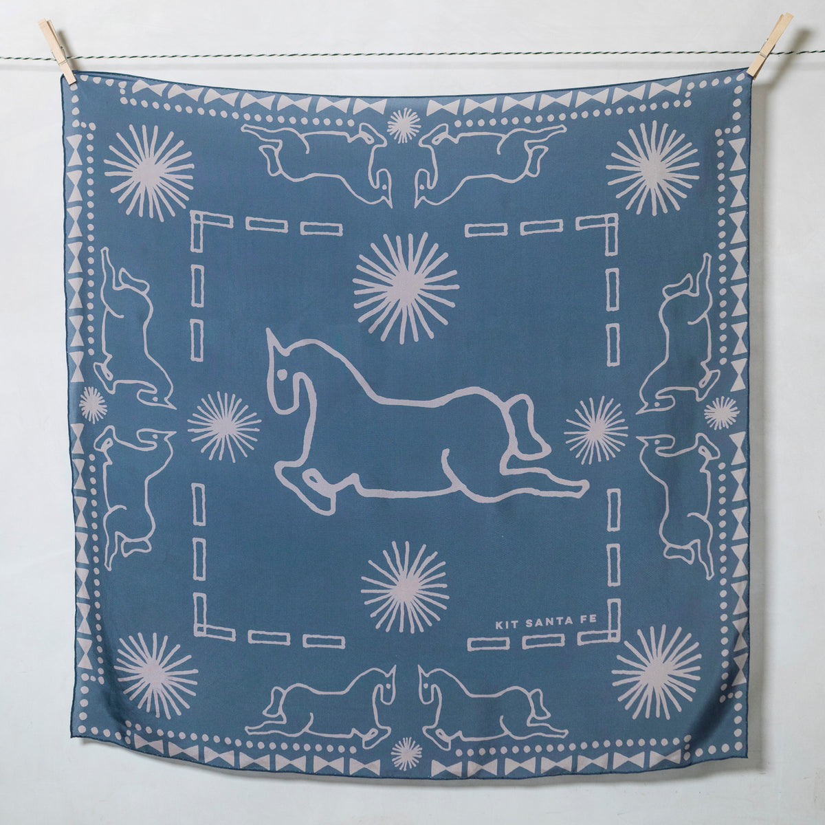 Dixie Blue Rag Cerulean Blue Wild Rag – kitsantafe