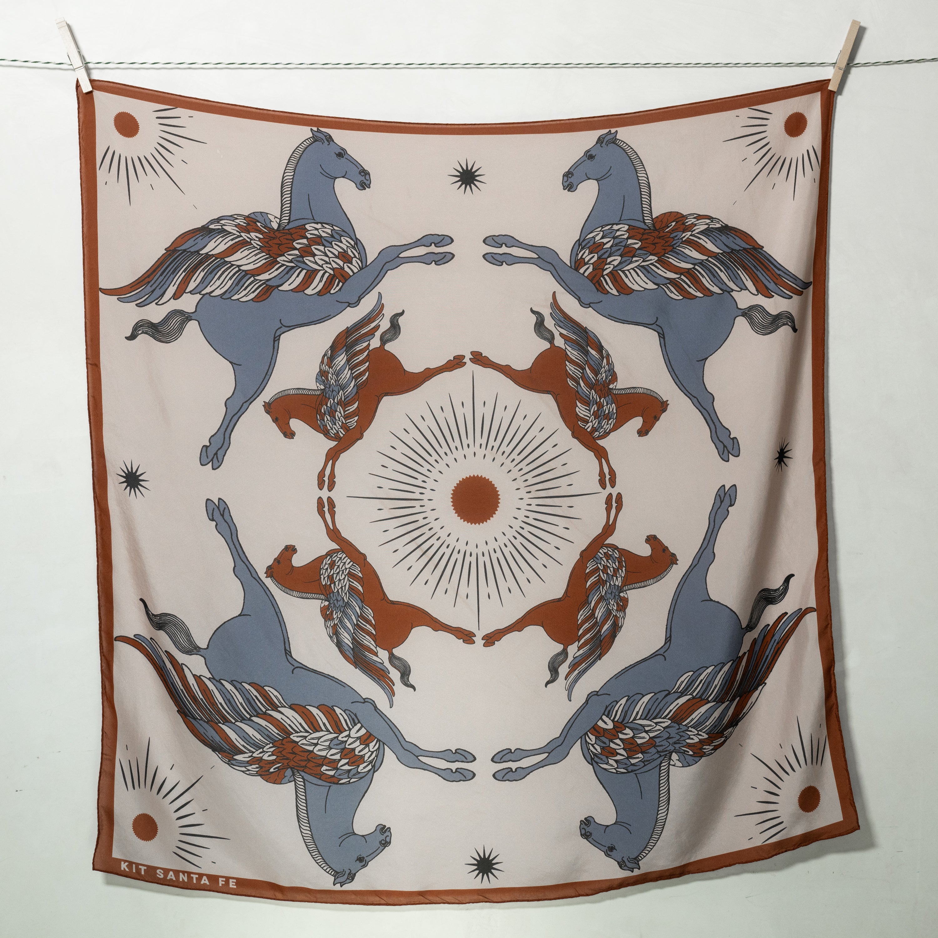 激安アウトレット Rags, Wild equestrian kitsantafe – scarves silk Accessory